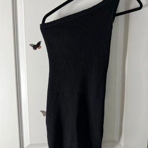 Urban Outfitters Black One-Shoulder Dress